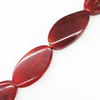 Gemstone beads, Agate(dyed), Flat Oval 48x25mm, sold per 16-inch strand