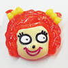 Resin Cabochons, No Hole Headwear & Costume Accessory, Animal Head 25x28mm, Sold by Bag