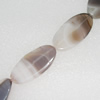Gemstone beads, Agate(dyed), Flat Oval 49x24mm, sold per 16-inch strand