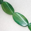 Gemstone beads, Agate(dyed), Flat Oval 50x26mm, sold per 16-inch strand