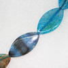 Gemstone beads, Agate(dyed), Horse Eye 51x27mm, sold per 16-inch strand