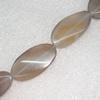 Gemstone beads, Agate(dyed), Flat Oval 39x21mm, sold per 16-inch strand