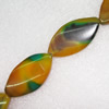 Gemstone beads, Agate(dyed), Horse Eye 45x24mm, sold per 16-inch strand