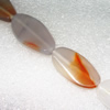 Gemstone beads, Agate(dyed), Flat Oval 38x21mm, sold per 16-inch strand