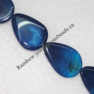 Gemstone beads, Agate(dyed), Teardrop 36x26mm, sold per 20-inch strand
