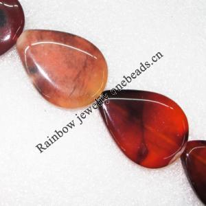 Gemstone beads, Agate(dyed), Teardrop 38x29mm, sold per 21-inch strand