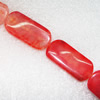 Gemstone beads, Agate(dyed), Rectangle 42x19mm, sold per 26-inch strand