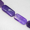 Gemstone beads, Agate(dyed), Rectangle 42x19mm, sold per 27-inch strand