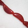 Gemstone beads, Agate(dyed), Moon 39x17mm, sold per 28-inch strand