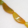 Gemstone beads, Agate(dyed), Moon 42x17mm, sold per 28-inch strand