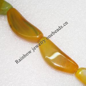 Gemstone beads, Agate(dyed), Moon 42x17mm, sold per 28-inch strand