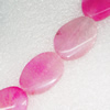 Gemstone beads, Agate(dyed), Flat Oval 36x28mm, sold per 32-inch strand