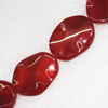 Gemstone beads, Agate(dyed), Twist Flat Oval 40x31mm, sold per 33-inch strand