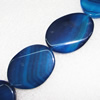 Gemstone beads, Agate(dyed), Flat Oval 41x31mm, sold per 35-inch strand