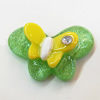 Resin Cabochons, No Hole Headwear & Costume Accessory, Butterfly with Acrylic Zircon 20x31mm, Sold by Bag