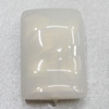 Imitate Jade Painted Acrylic Beads, Rectangle 26x17mm Hole:1mm Sold by Bag