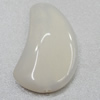 Imitate Jade Painted Acrylic Beads, Moon 34x21mm Hole:2mm Sold by Bag