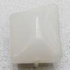 Imitate Jade Painted Acrylic Beads, 17x14mm Hole:2mm Sold by Bag