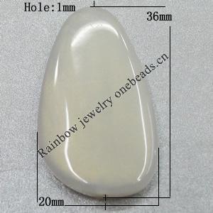 Imitate Jade Painted Acrylic Beads, Flat Teardrop 36x20mm Hole:1mm Sold by Bag