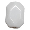Imitate Jade Painted Acrylic Beads, Polygon 15x10mm Hole:2mm Sold by Bag