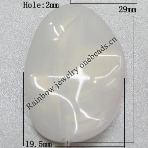 Imitate Jade Painted Acrylic Beads, Buckle Oval 29x19.5mm Hole:2mm Sold by Bag