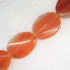 Gemstone beads, Agate(dyed), Flat Oval 41x32mm, sold per 16-inch strand