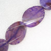 Gemstone beads, Agate(dyed), Flat Oval 41x31mm, sold per 16-inch strand