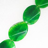 Gemstone beads, Agate(dyed), Flat Oval 41x30mm, sold per 16-inch strand