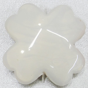 Imitate Jade Painted Acrylic Beads, Flower 30mm Hole:3.5mm Sold by Bag