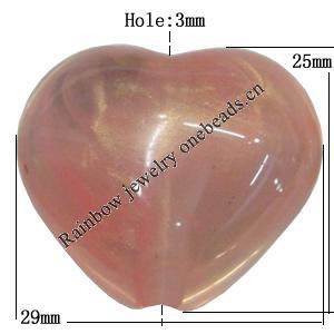 Imitate Jade Painted Acrylic Beads, Heart 29x25mm Hole:3mm Sold by Bag