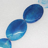 Gemstone beads, Agate(dyed), Flat Oval 39x29mm, sold per 16-inch strand