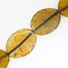Gemstone beads, Agate(dyed), Flat Oval 41x31x5mm, sold per 16-inch strand