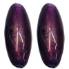 Imitate Jade Painted Acrylic Beads, Horse Eye 32x13mm Hole:2mm Sold by Bag