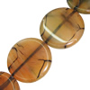Gemstone beads, Agate(dyed), Round 38x7mm,sold per 16-inch strand