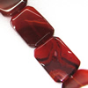 Gemstone beads, Agate(dyed), Rectangle 41x31mm, sold per 16-inch strand