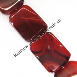 Gemstone beads, Agate(dyed), Rectangle 41x31mm, sold per 16-inch strand