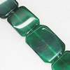 Gemstone beads, Agate(dyed), Rectangle 38x28mm, sold per 16-inch strand