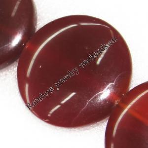 Gemstone beads, Agate(dyed), Round 41x11mm, sold per 16-inch strand