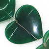 Gemstone beads, Agate(dyed), Heart 38x44mm, sold per 16-inch strand