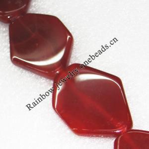 Gemstone beads, Agate(dyed), Polygon 41x30mm, sold per 16-inch strand