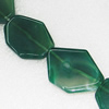 Gemstone beads, Agate(dyed), Polygon 43x30mm, sold per 16-inch strand
