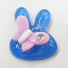 Resin Cabochons, No Hole Headwear & Costume Accessory, Animal head with Acrylic Zircon 24x27mm, Sold by Bag