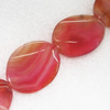 Gemstone beads, Agate(dyed), Flat Oval 40x30x7mm, sold per 16-inch strand
