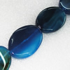 Gemstone beads, Agate(dyed), Flat Oval 35x25x6mm, sold per 16-inch strand