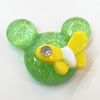 Resin Cabochons, No Hole Headwear & Costume Accessory, Animal head with Acrylic Zircon 25x32mm, Sold by Bag