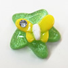 Resin Cabochons, No Hole Headwear & Costume Accessory, Star with Acrylic Zircon 25x26mm, Sold by Bag