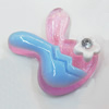 Resin Cabochons, No Hole Headwear & Costume Accessory, Animal Head with Acrylic Zircon 23x28mm, Sold by Bag