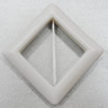 Imitate Jade Acrylic Beads, Hollow Diamond O:55mm I:35mm Hole:2.5mm Sold by Bag