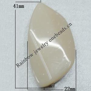 Imitate Jade Acrylic Beads, 41x22mm Hole:2mm Sold by Bag