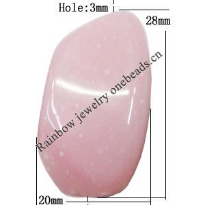 Imitate Jade Acrylic Beads, Nugget 28x20mm Hole:3mm Sold by Bag